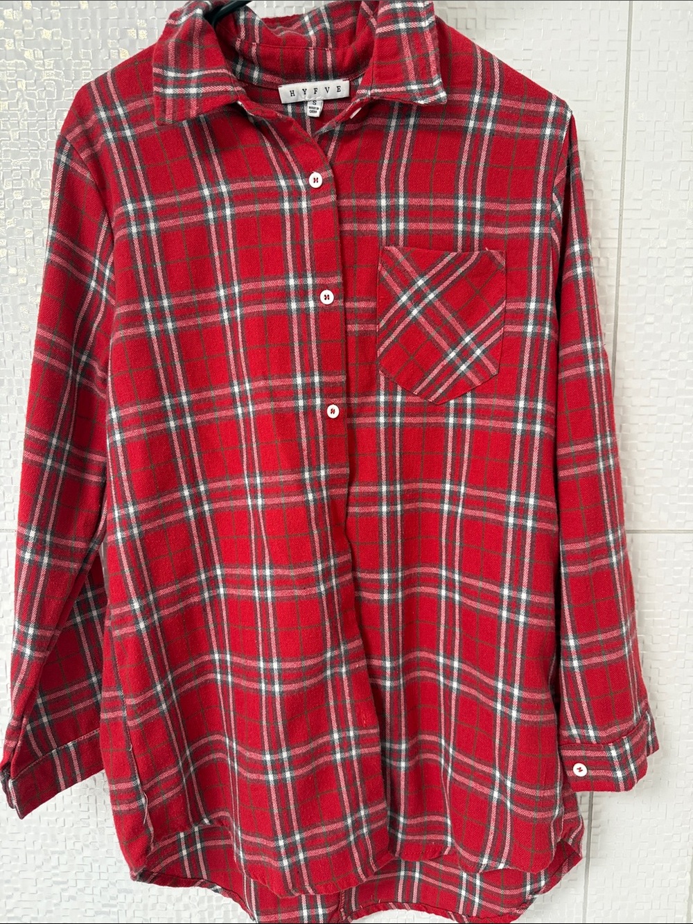 HYFVE Red Plaid Button-Down Shirt for Kids